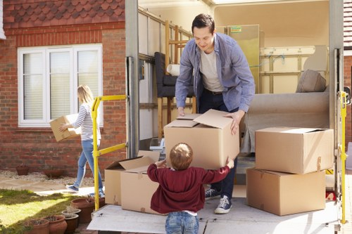 Moving team handling belongings for removals to Edinburgh